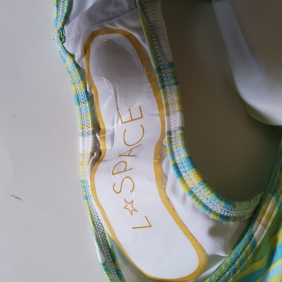 L*Space Frenchi Over The Rainbow Print Bitsy Bikini Swimsuit Bottom Size M New - Picture 11 of 11